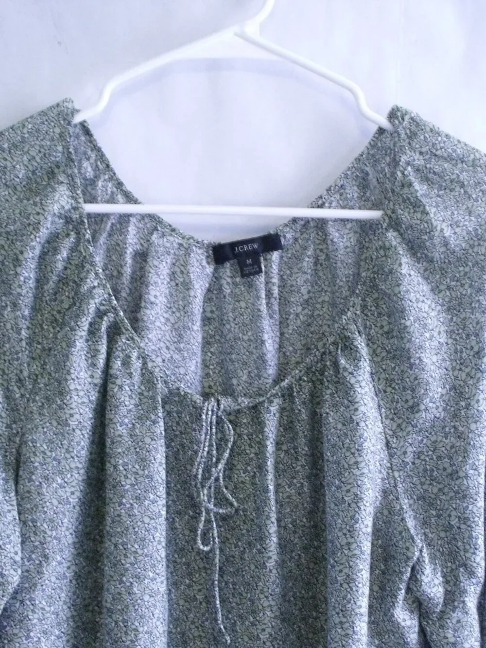 J Crew Drapey Tie Front Blouse Top